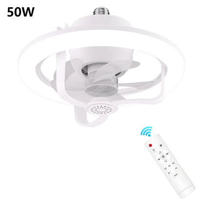 Ventilateur de Plafond à Tête Secouante, 360 °, avec Télécommande, 3 Vitesses Réglables, pour la Maison, le Salon