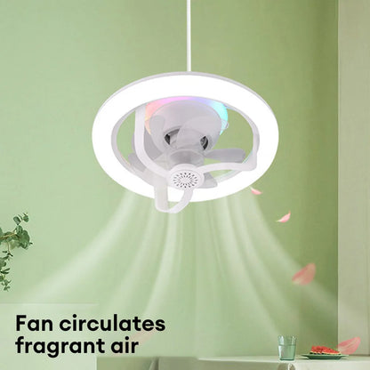 Ventilateur de Plafond à Tête Secouante, 360 °, avec Télécommande, 3 Vitesses Réglables, pour la Maison, le Salon