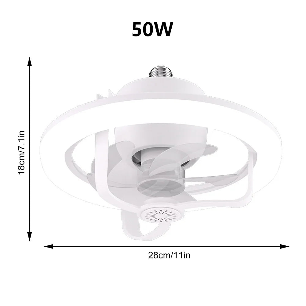 Ventilateur de Plafond à Tête Secouante, 360 °, avec Télécommande, 3 Vitesses Réglables, pour la Maison, le Salon